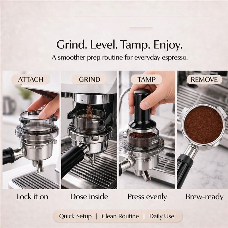 Breville Espresso Barista Touch - B15C 도징 퍼널 54mm 트위스트-록 포터필터(브레빌
