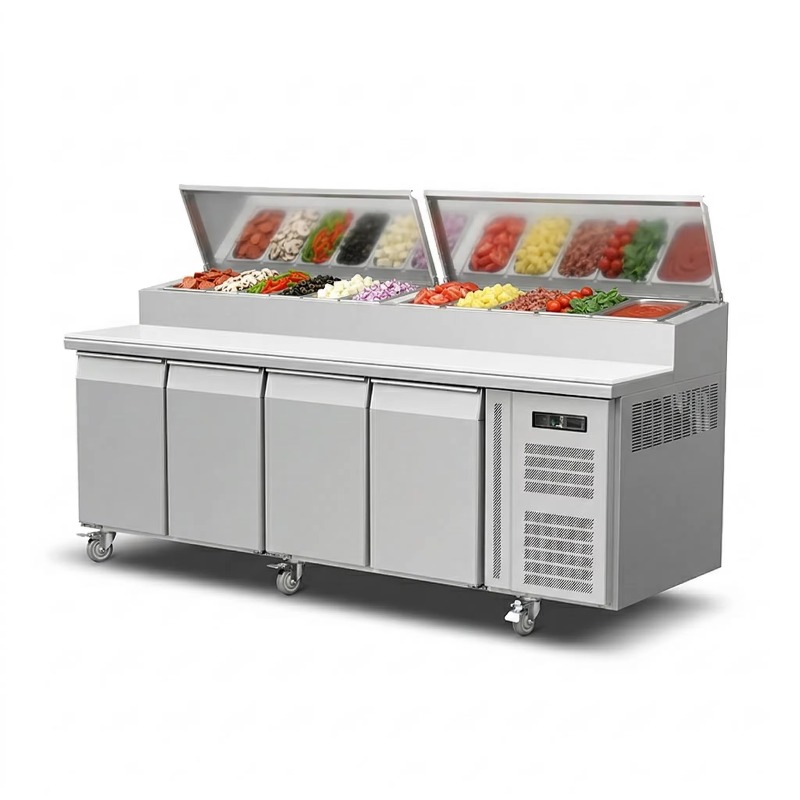 OEM 카운터 냉장고 샌드위치 준비용 2도어 스테인리스 - Commercial Kitchen Refrigerator 리뷰 및 가격