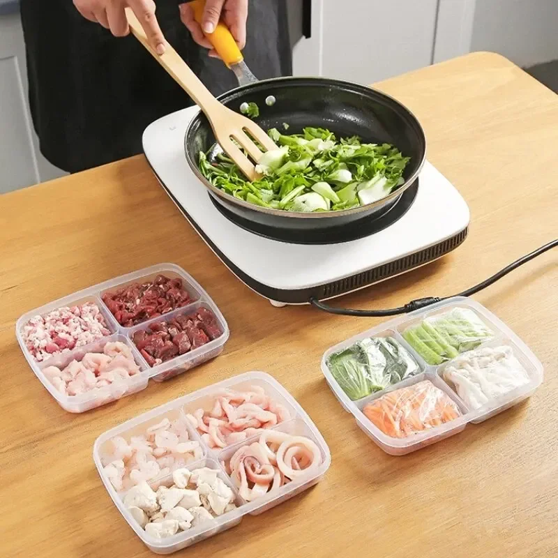 4 그리드 식품 보관 상자 휴대용 구획 냉장고 냉동고  - Commercial Kitchen Fridge 리뷰 및 가격