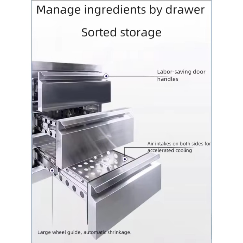 상업용 스테인리스 공냉식 신선보관 캐비닛 호텔 주방 냉 - Commercial Kitchen Refrigerator 리뷰 및 가격