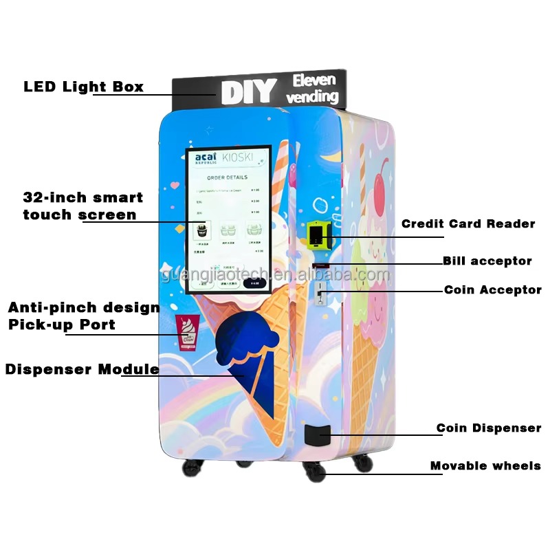 스마트 상업용 아이스크림 자판기, 원격 모니터링 지원, - Commercial Ice Maker 리뷰 및 가격