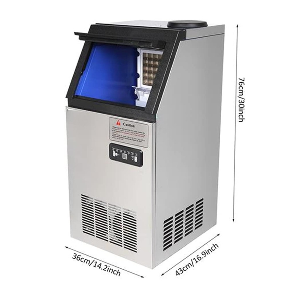 상업용 제빙기 110Lbs/24H, 스테인리스 스틸 제 - Commercial Ice Maker 리뷰 및 가격