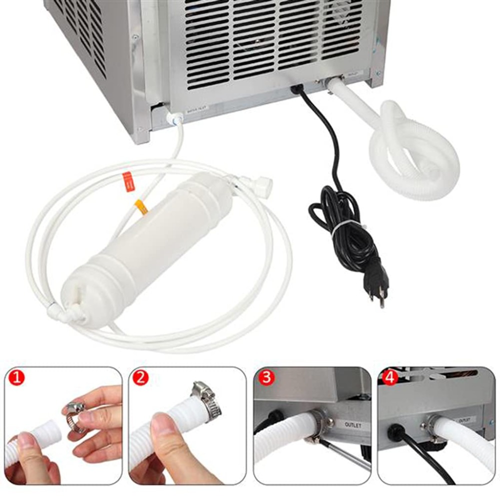 상업용 제빙기 110Lbs/24H, 스테인리스 스틸 제 - Commercial Ice Maker 리뷰 및 가격