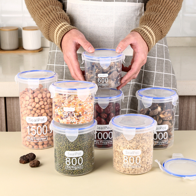1-4개입 계량 눈금이 있는 밀폐 용기, 곡물 보관함, - Commercial Kitchen Refrigerator 리뷰 및 가격